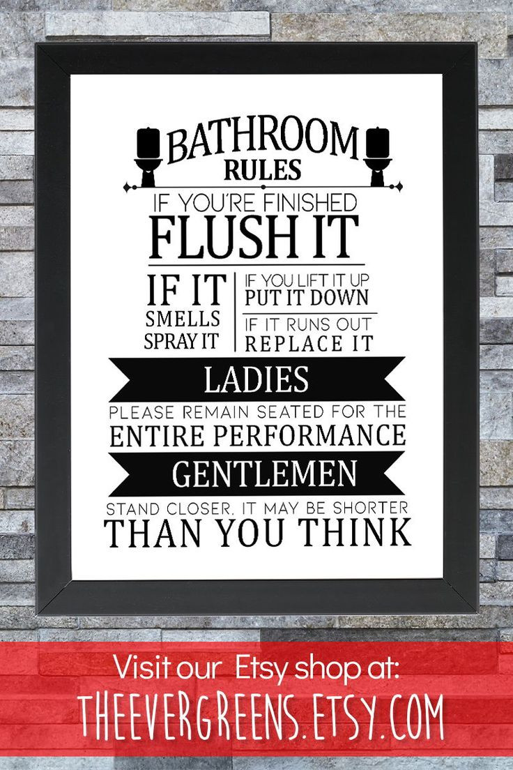 Kids Bathroom Signs
 Toilet Bathroom Sign Toilet Door Sign Toilet Rules Sign