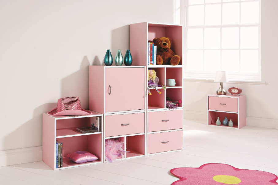Kids Bedroom Storage
 Kids Bedroom Storage Cube System Pink Shelving System 1