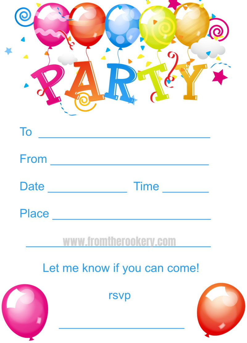Kids Birthday Invitations
 Kids Birthday Party Invites