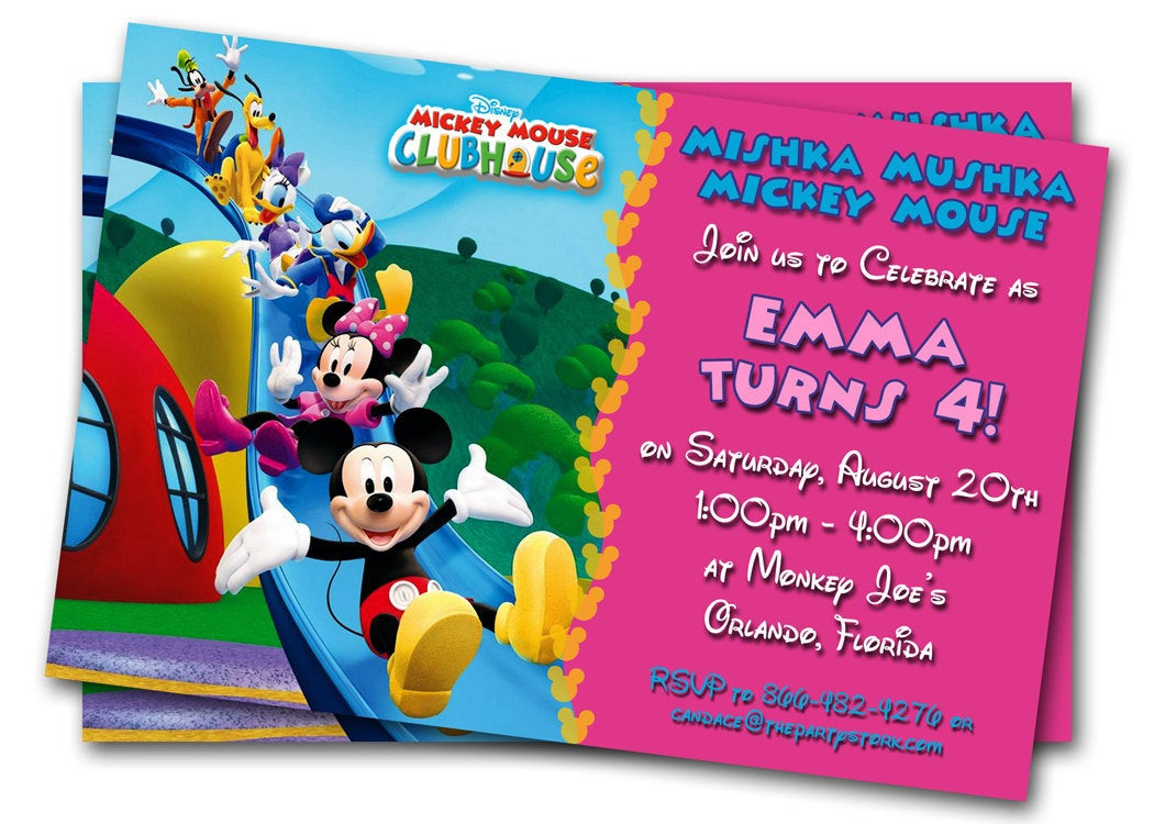 Kids Birthday Invitations
 Minnie Mouse Birthday Invitations Printable Custom Kids