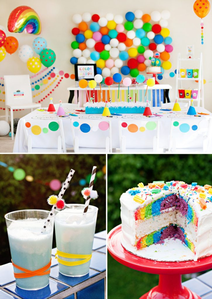 Kids Birthday Party Decoration Ideas
 A Modern Rainbow Art Party Kids Birthday Hostess with