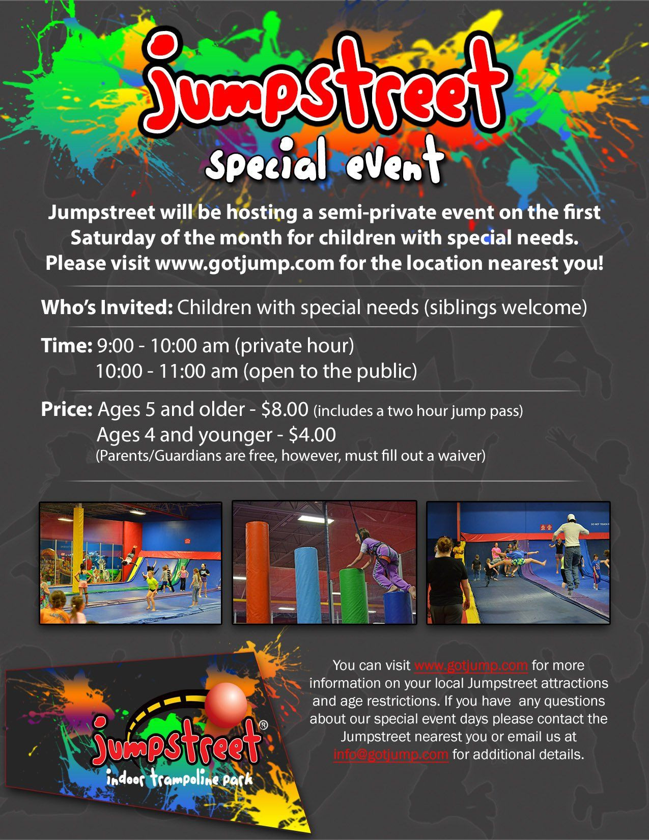 Kids Birthday Party Places Cary Nc
 Cary NC – Jumpstreet Indoor Trampoline Park