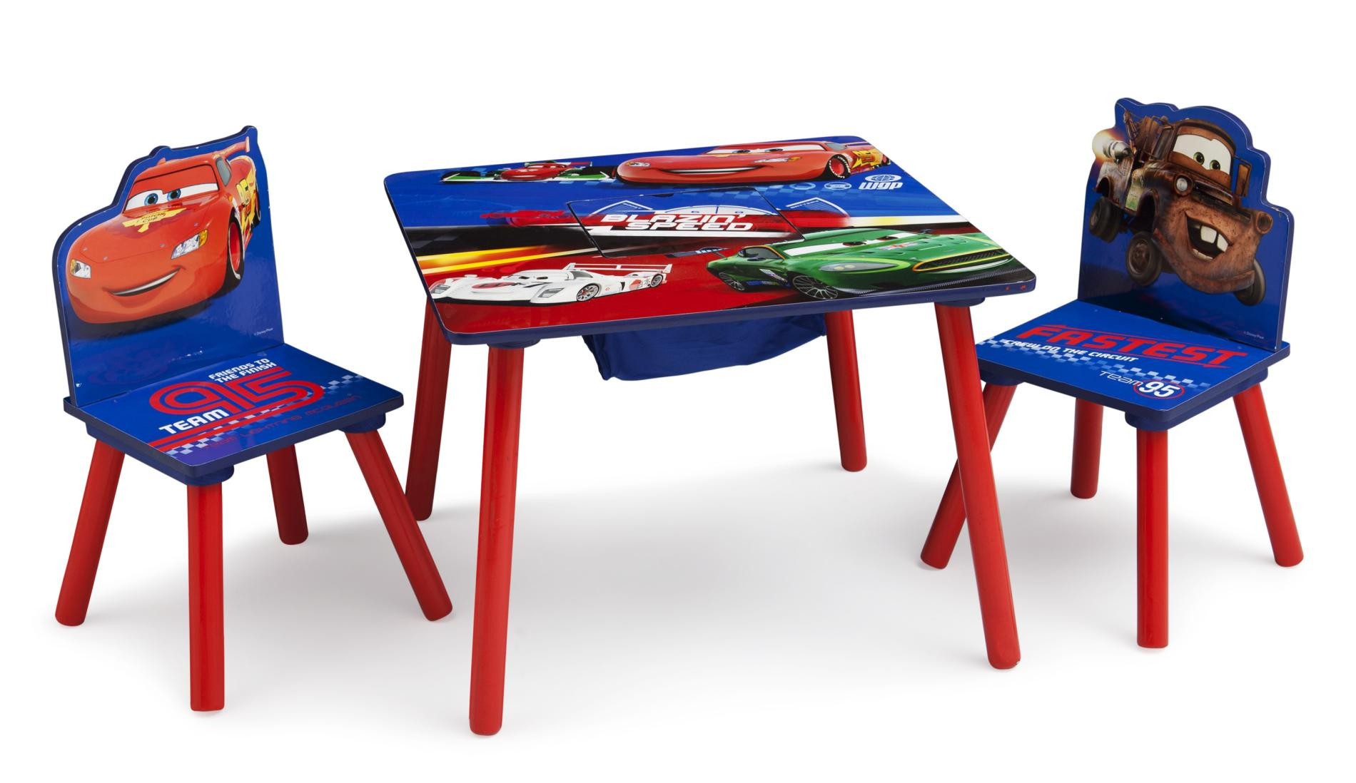 Kids Car Table
 Disney Cars Table & 2 Chairs Lightning McQueen Baby
