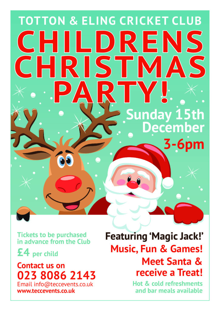 Kids Chrismas Party
 Children’s Christmas Party Totton & Eling Cricket Club