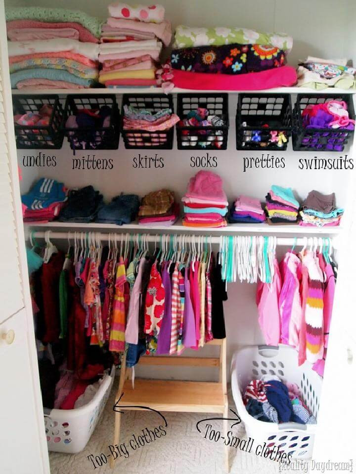 Kids Clothes Storage
 DIY 20 Insanely Genius Ways to Organize Baby Clothes DIY