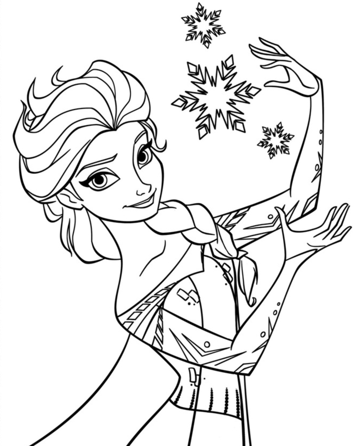 Kids Coloring Pages Free
 Free Printable Elsa Coloring Pages for Kids Best