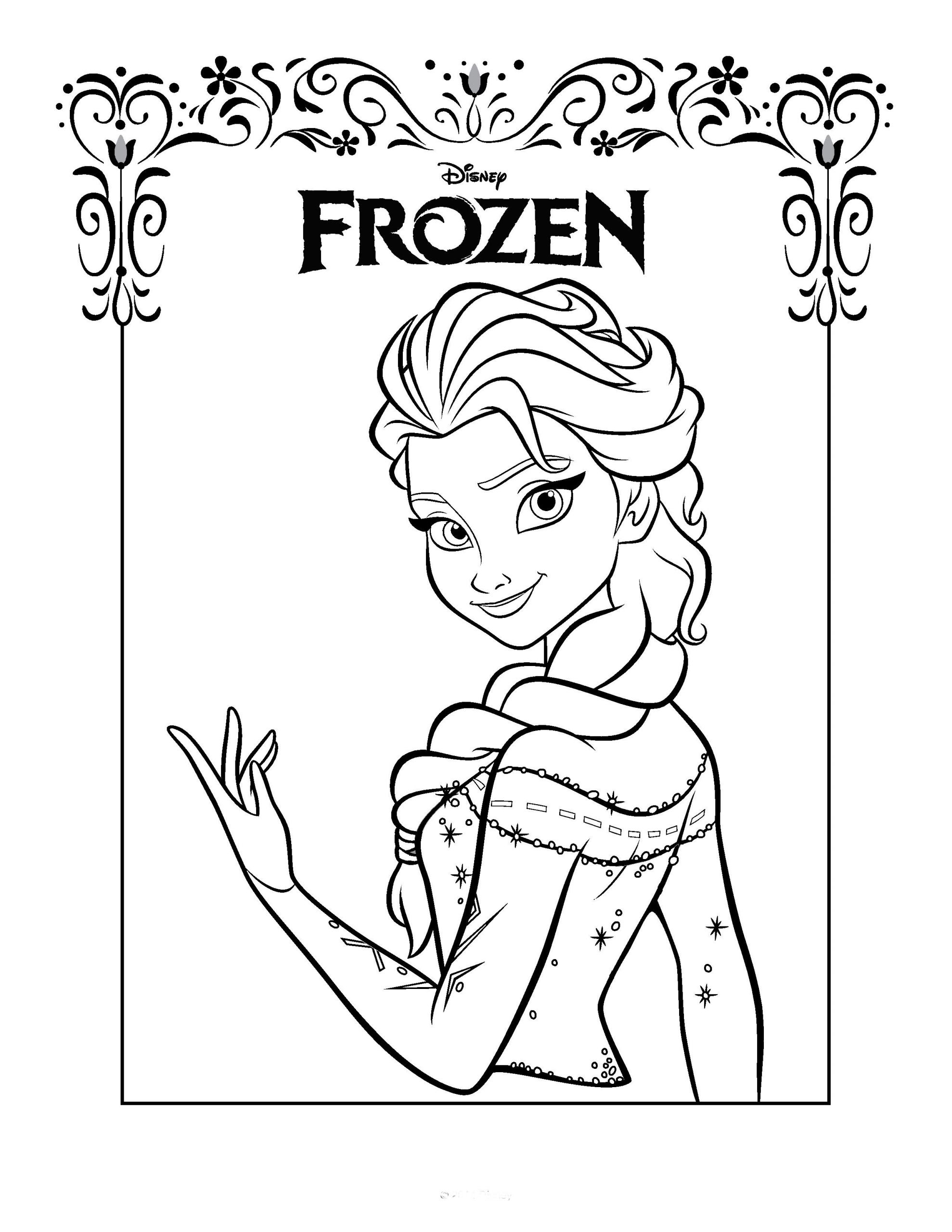 Kids Coloring Pages Frozen
 Free Printable Frozen Coloring Pages for Kids Best