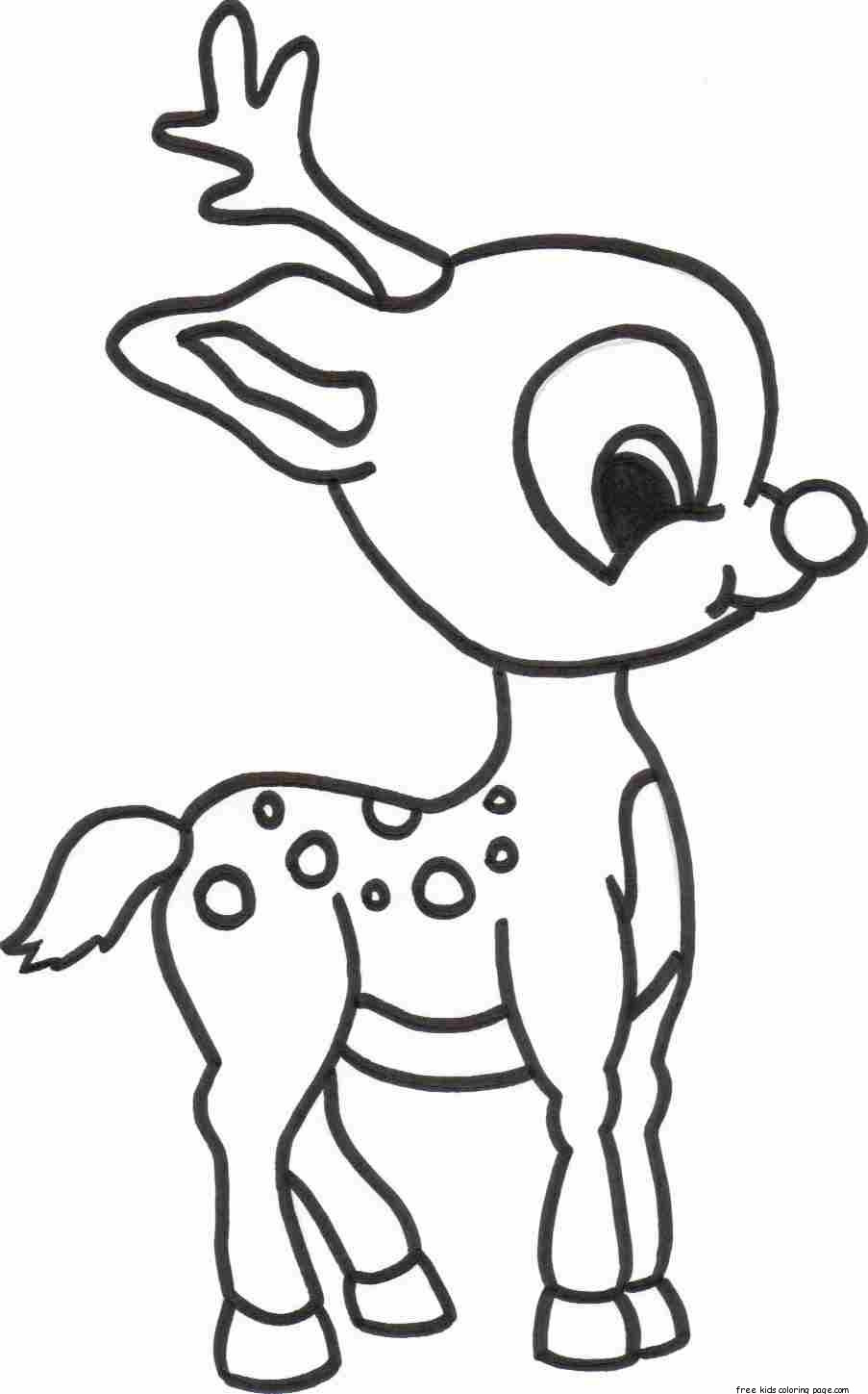 Kids Coloring Pages Printable
 merry christmas baby romance reindeer coloring pagesFree