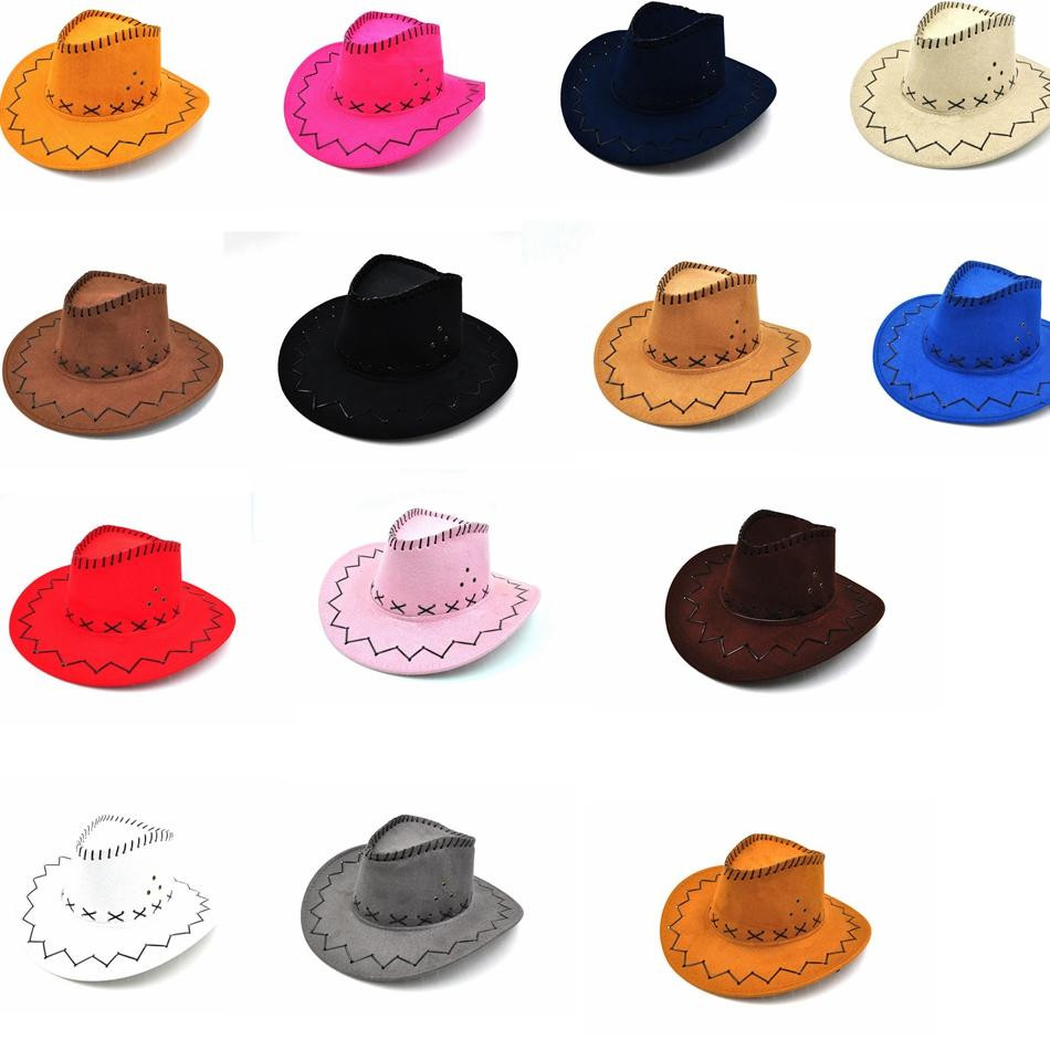 Kids Cowboy Hats Party
 Western Cowboy Hats Men Women Kids Brim Caps Retro Sun