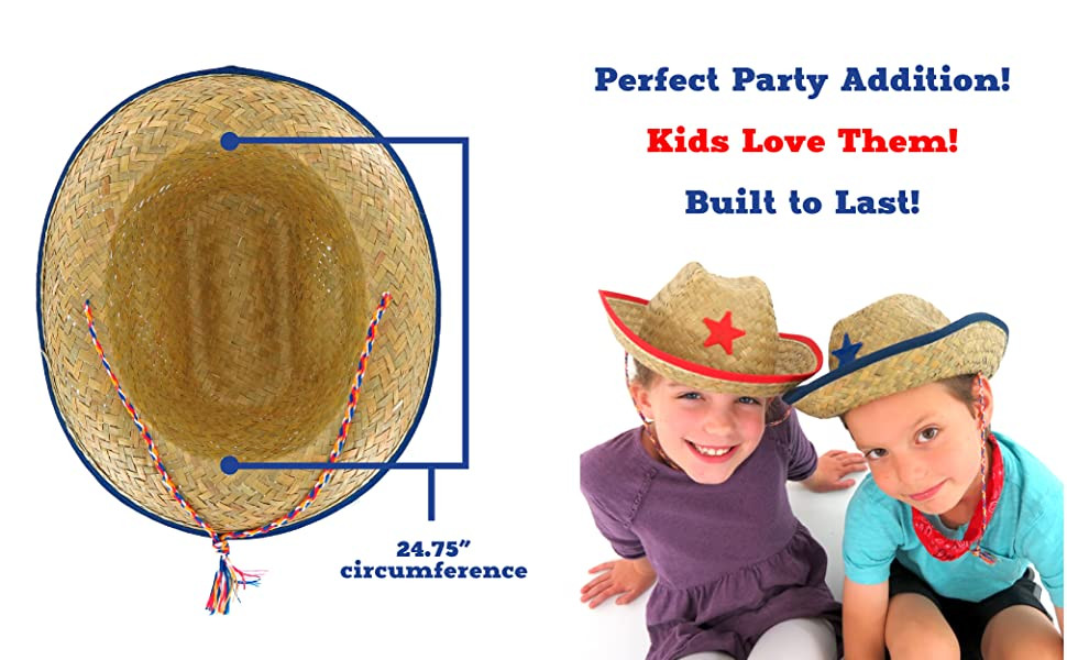 Kids Cowboy Hats Party
 Amazon Dozen Straw Cowboy Hats for Kids Makes Great