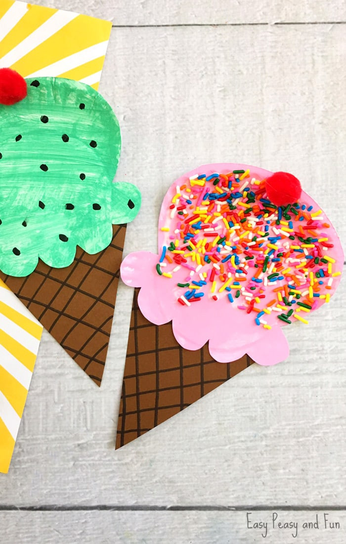 Kids Craft
 Paper Plate Ice Cream Craft Summer Craft Idea for Kids