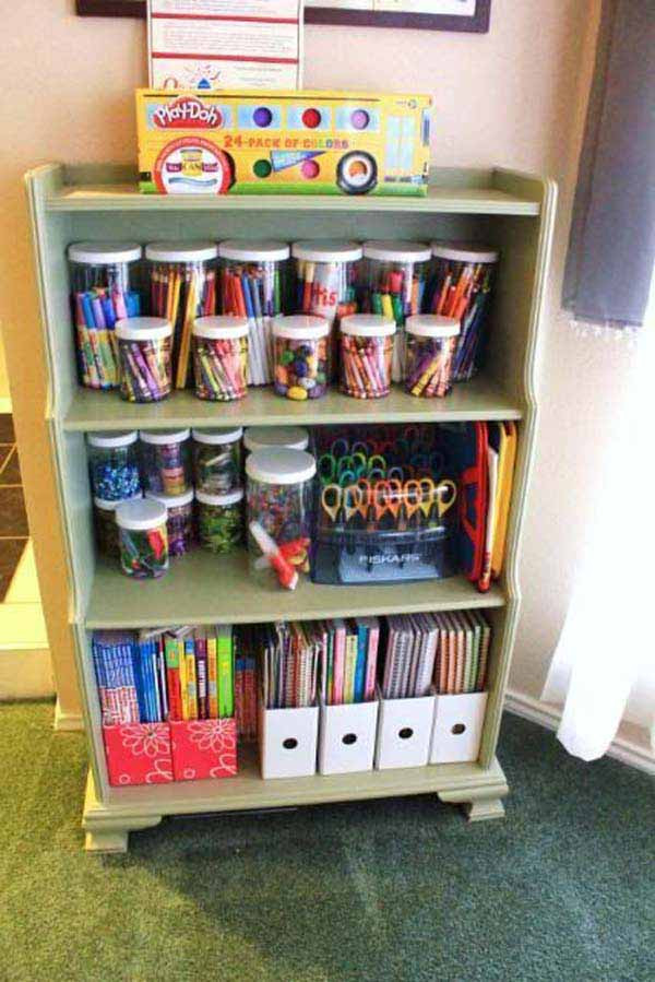 Kids Craft Organizer
 28 Genius Ideas and Hacks to Organize Your Childs Room