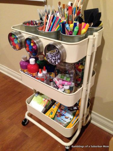 Kids Craft Organizer
 Storage Ideas The Best Little Cart Ever…