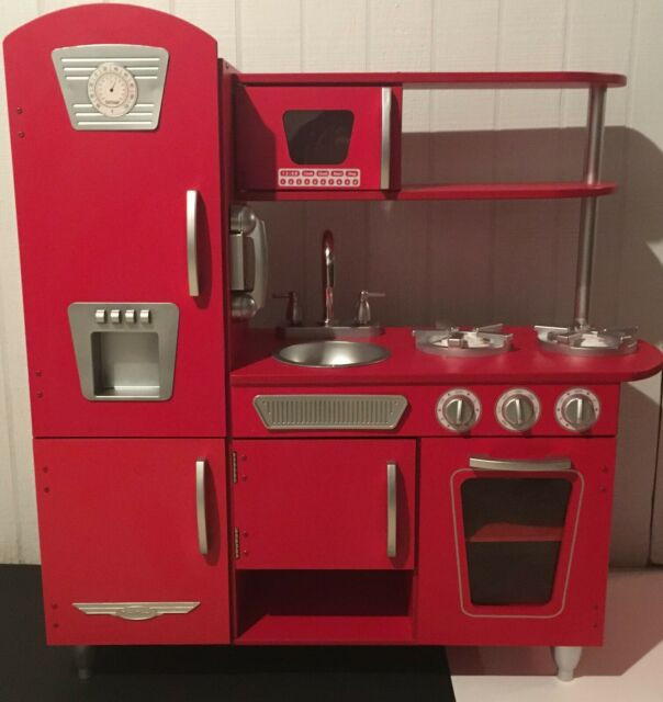 Kids Craft Red Retro Kitchen
 KidKraft RED Vintage Retro Kitchen Playset Fully Assembled