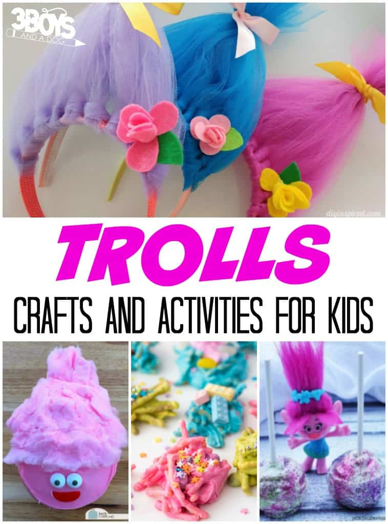 Kids Crafts And Activities
 Trolls Crafts and Activities for Kids – 3 Boys and a Dog