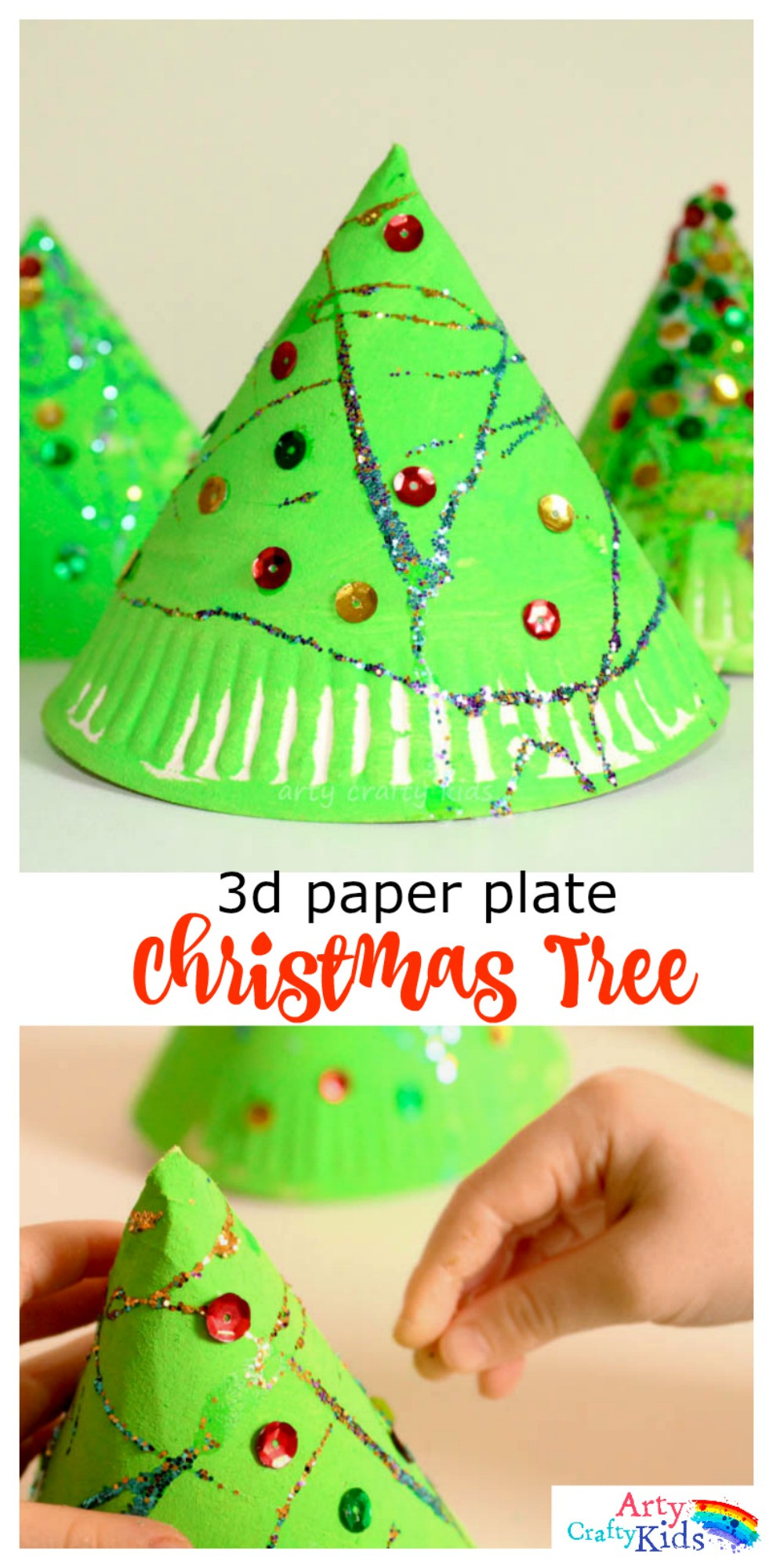 Kids Crafts For Christmas
 Super Fun 3d Paper Plate Christmas Tree Craft