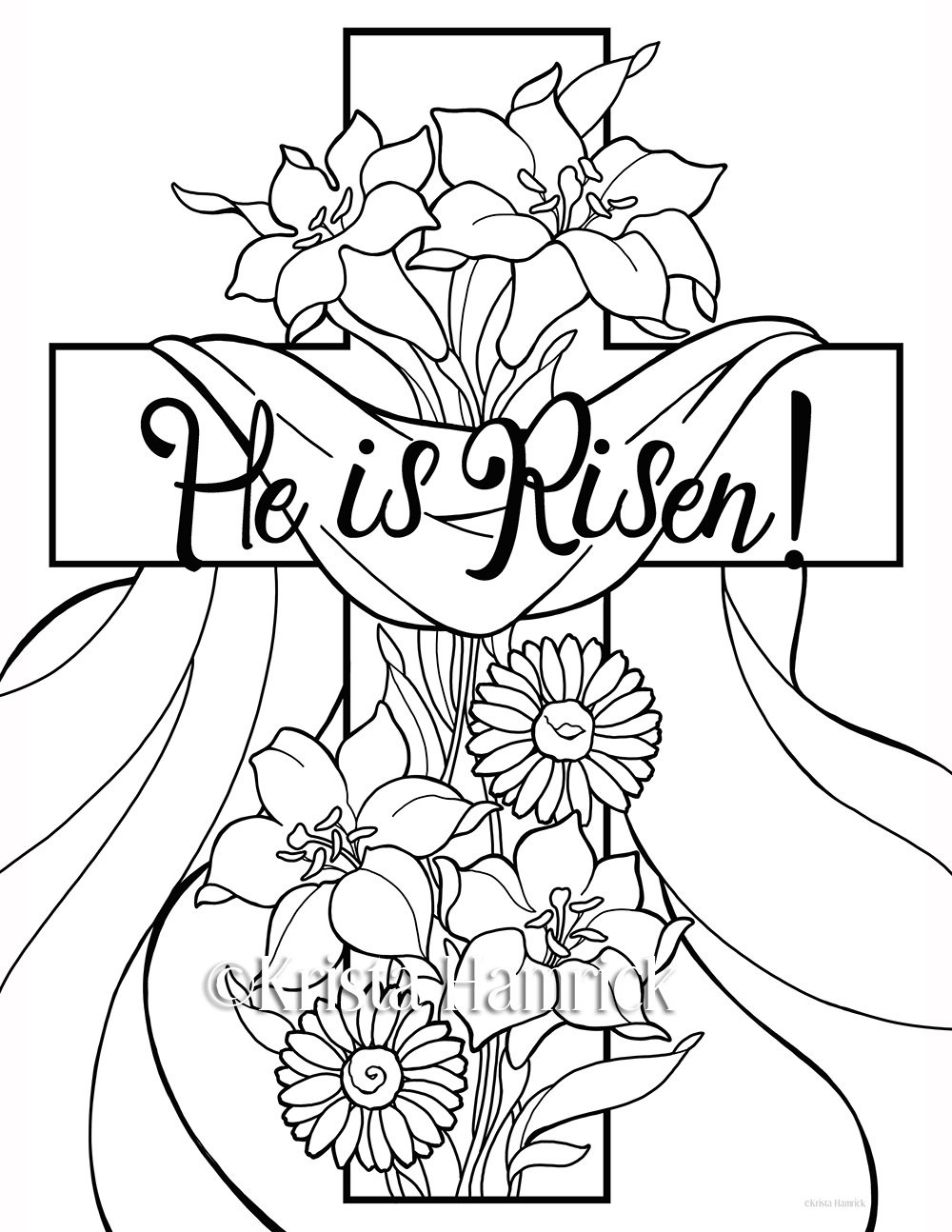 Kids Easter Coloring Pages
 He is Risen 2 Easter coloring pages for children