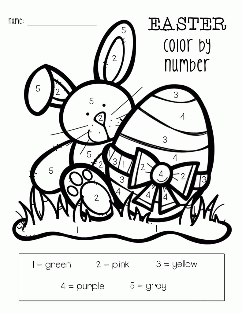 Kids Easter Coloring Pages
 Easter Color by Numbers Best Coloring Pages For Kids