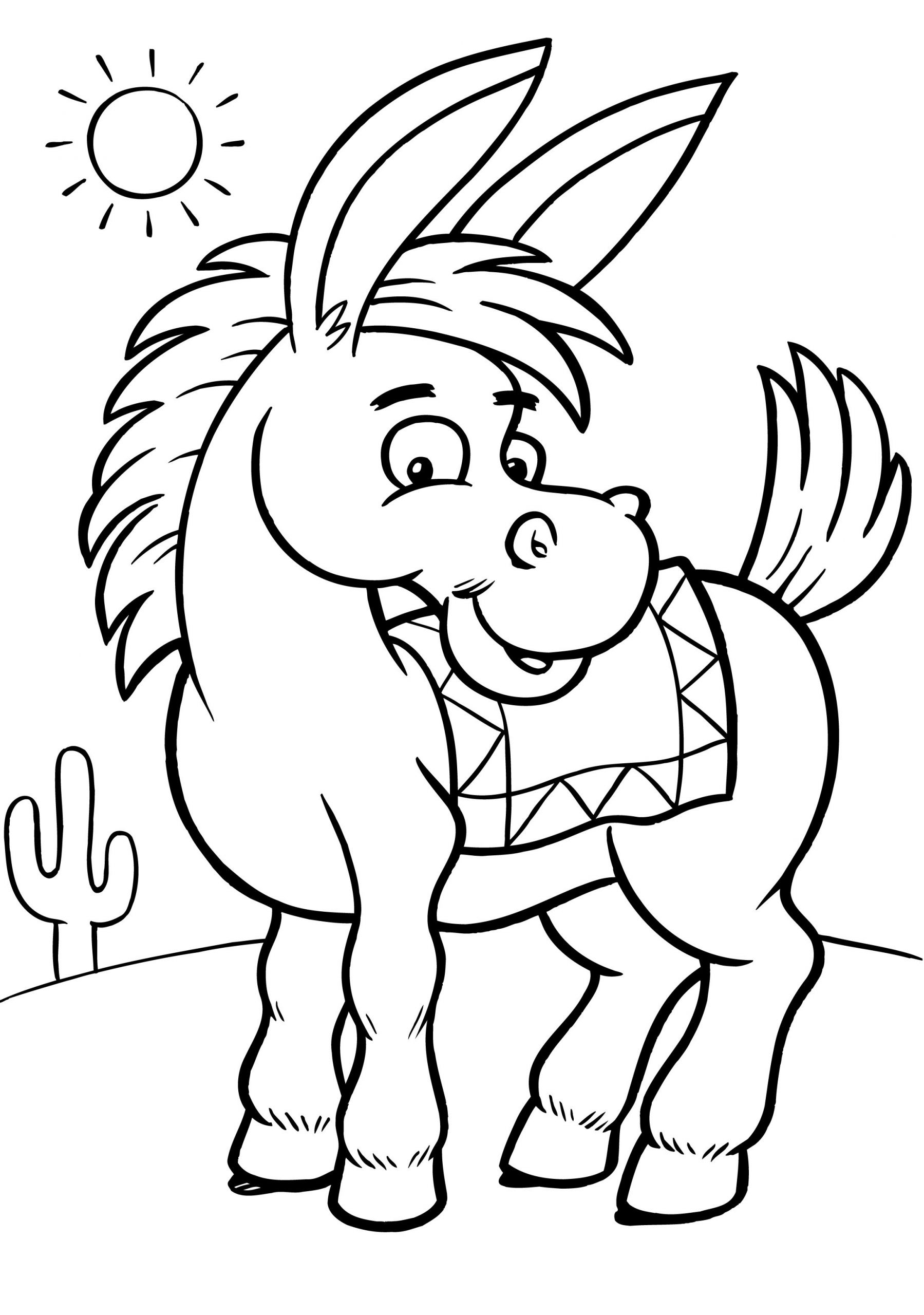 Kids Free Coloring Pages
 Free Printable Donkey Coloring Pages For Kids