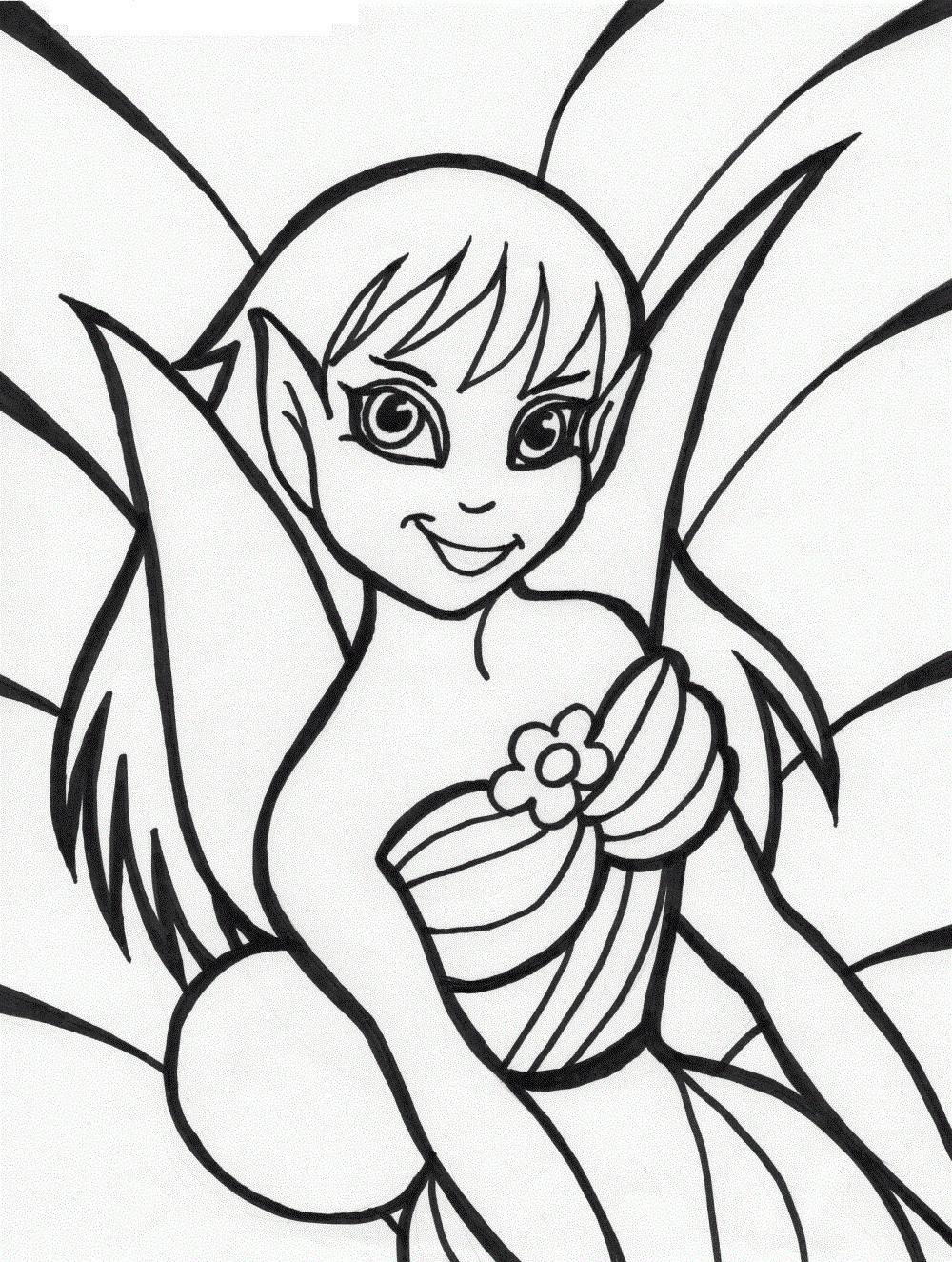 Kids Free Coloring Pages
 Free Printable Fairy Coloring Pages For Kids