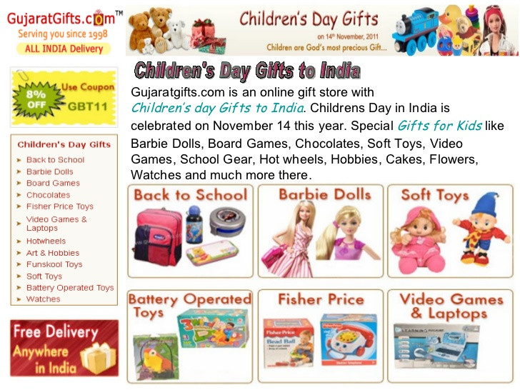 Kids Gifts To India
 Send Children s Day Gifts to India line Gifts to India