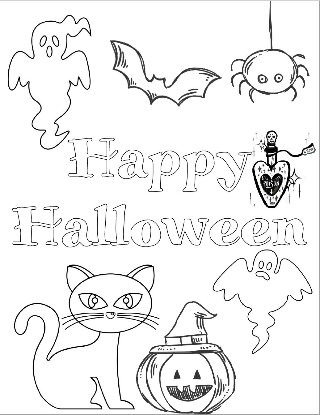 Kids Halloween Coloring
 5 Free Printable Halloween Coloring Pages for Kids