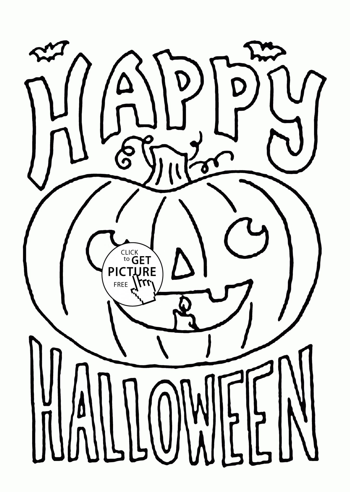 Kids Halloween Coloring
 Happy Halloween coloring pages for kids pumpkin