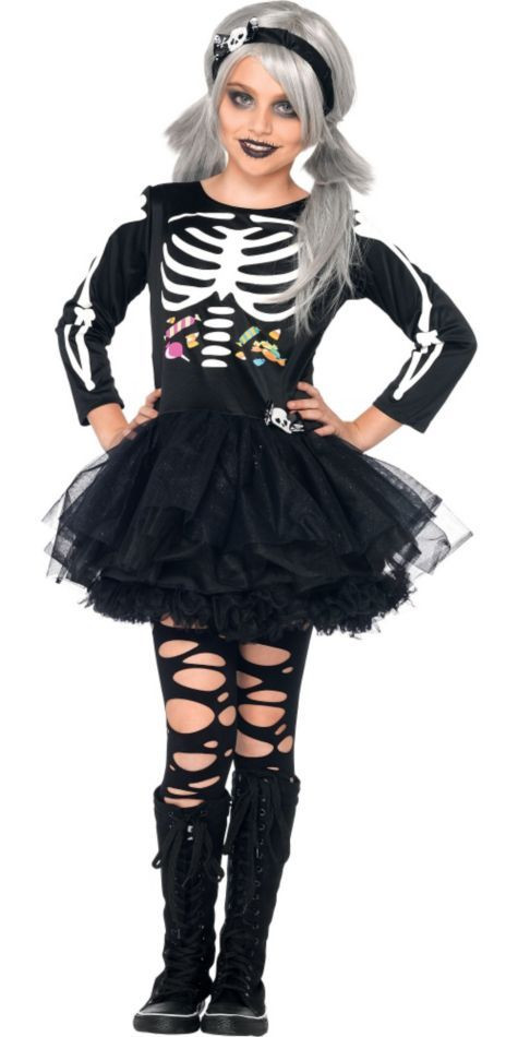 Kids Halloween Costumes Party City
 Girls Scary Skeleton Costume Party City