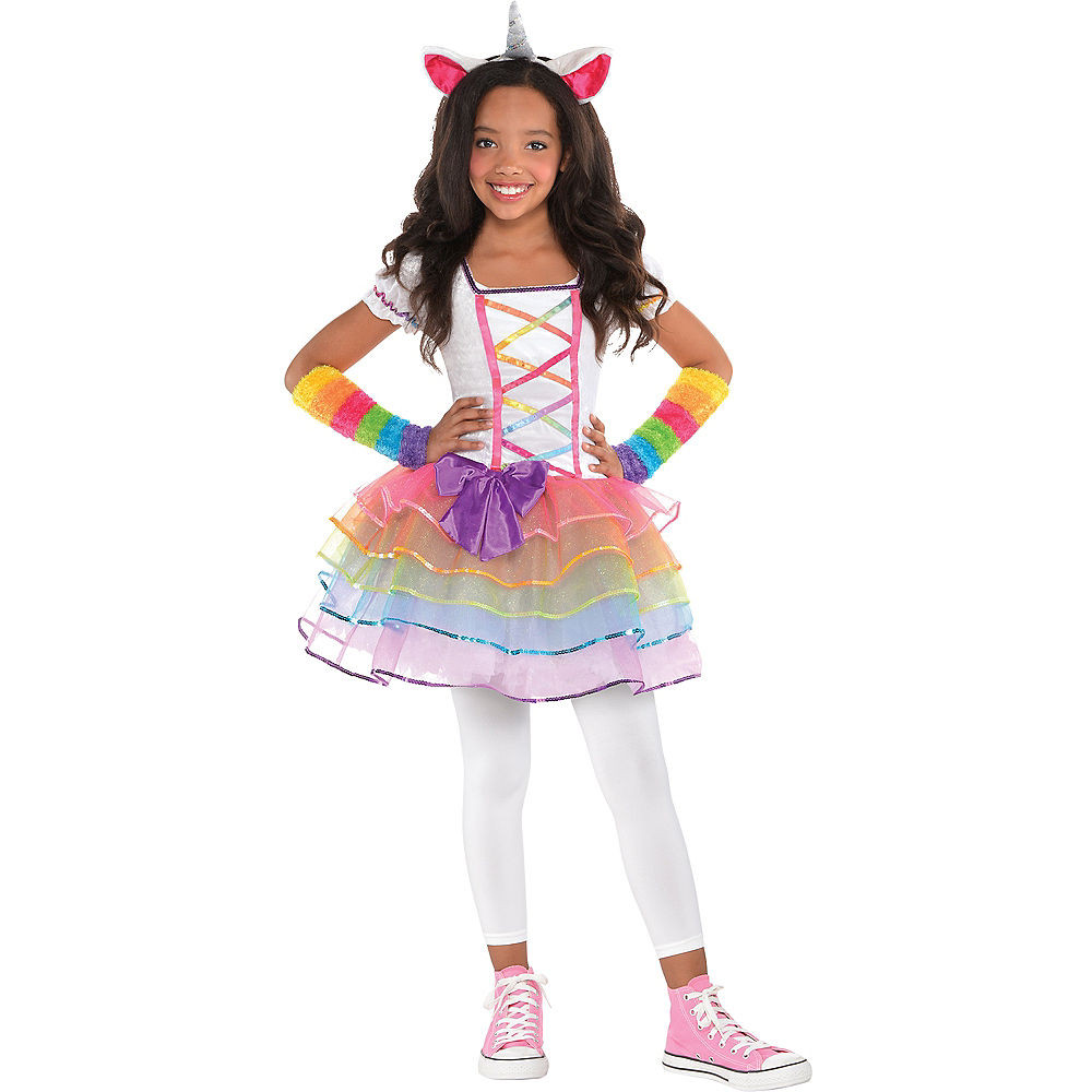 Kids Halloween Costumes Party City
 Girls Rainbow Unicorn Costume