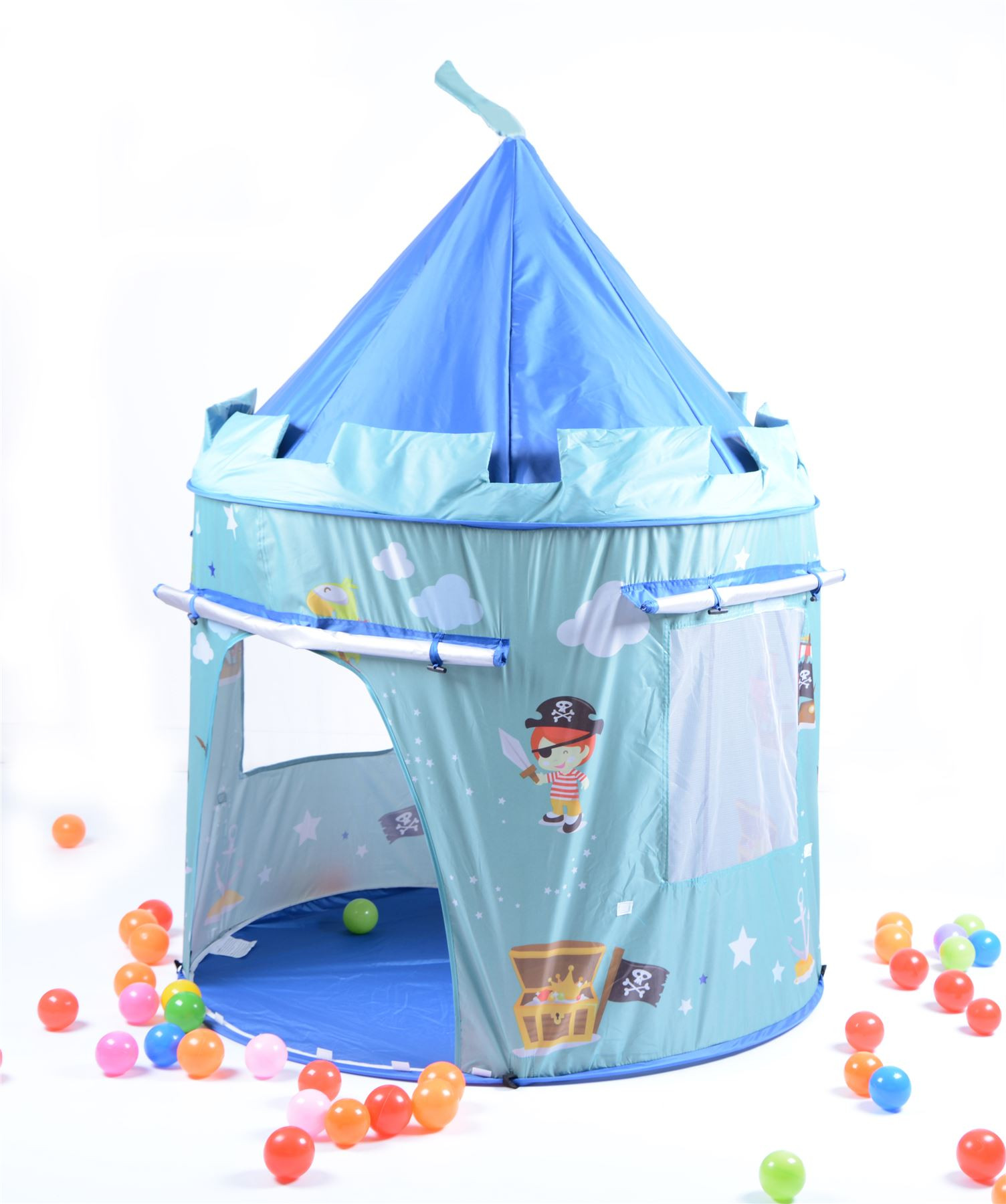 Kids Indoor Outdoor Tent
 Pirate Children Kids Blue Indoor Outdoor Pop up Play Tent