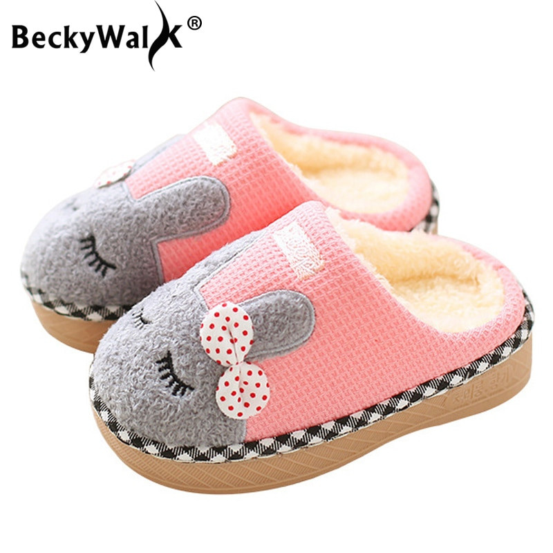 Kids Indoor Slippers
 BeckyWalk Kids Slippers Winter Children Home Slippers