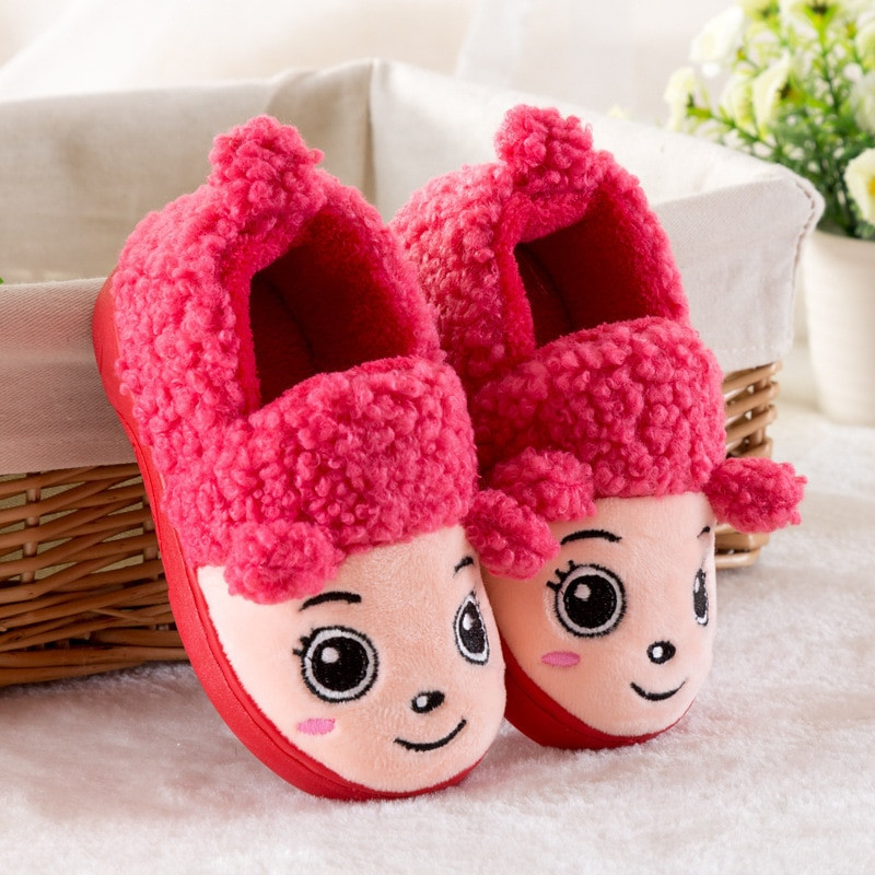 Kids Indoor Slippers
 Winter Children Slippers Boys Girls House Cotton Sheep