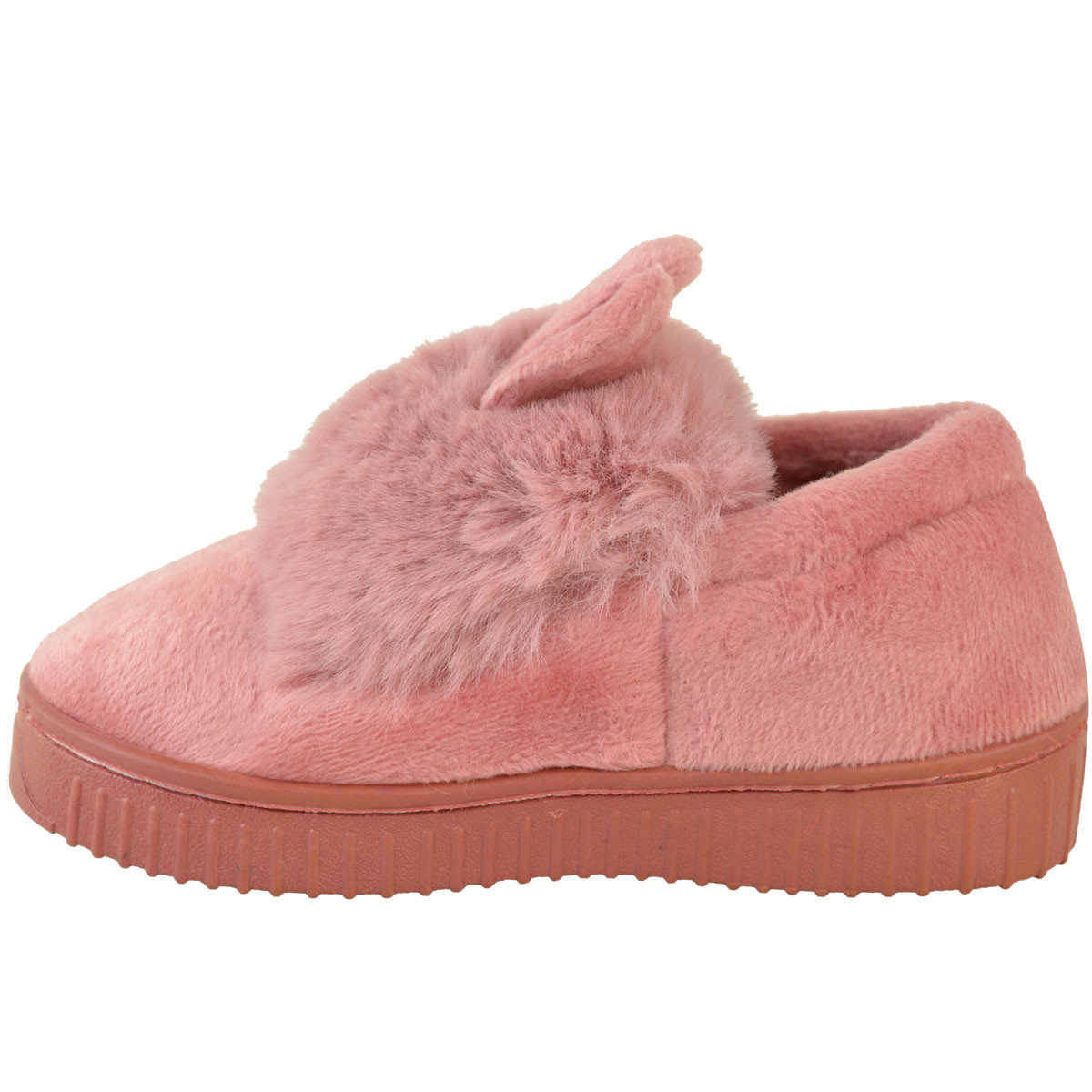 Kids Indoor Slippers
 Girls Kids Childrens Fluffy Faux Fur Indoor Slippers