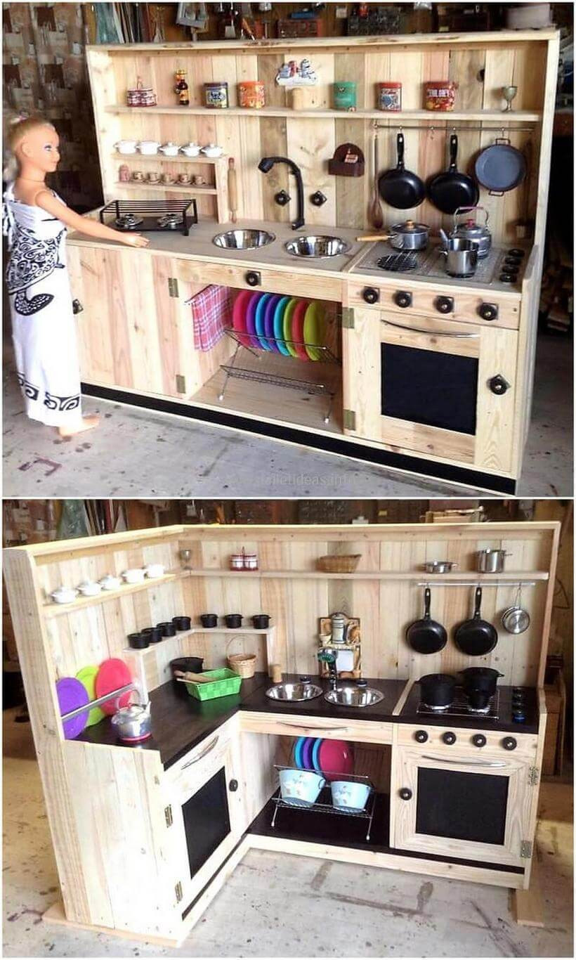 Kids Kitchen DIY
 70 Inspirational DIY Ideas for Kids Pallet Mud Kitchens