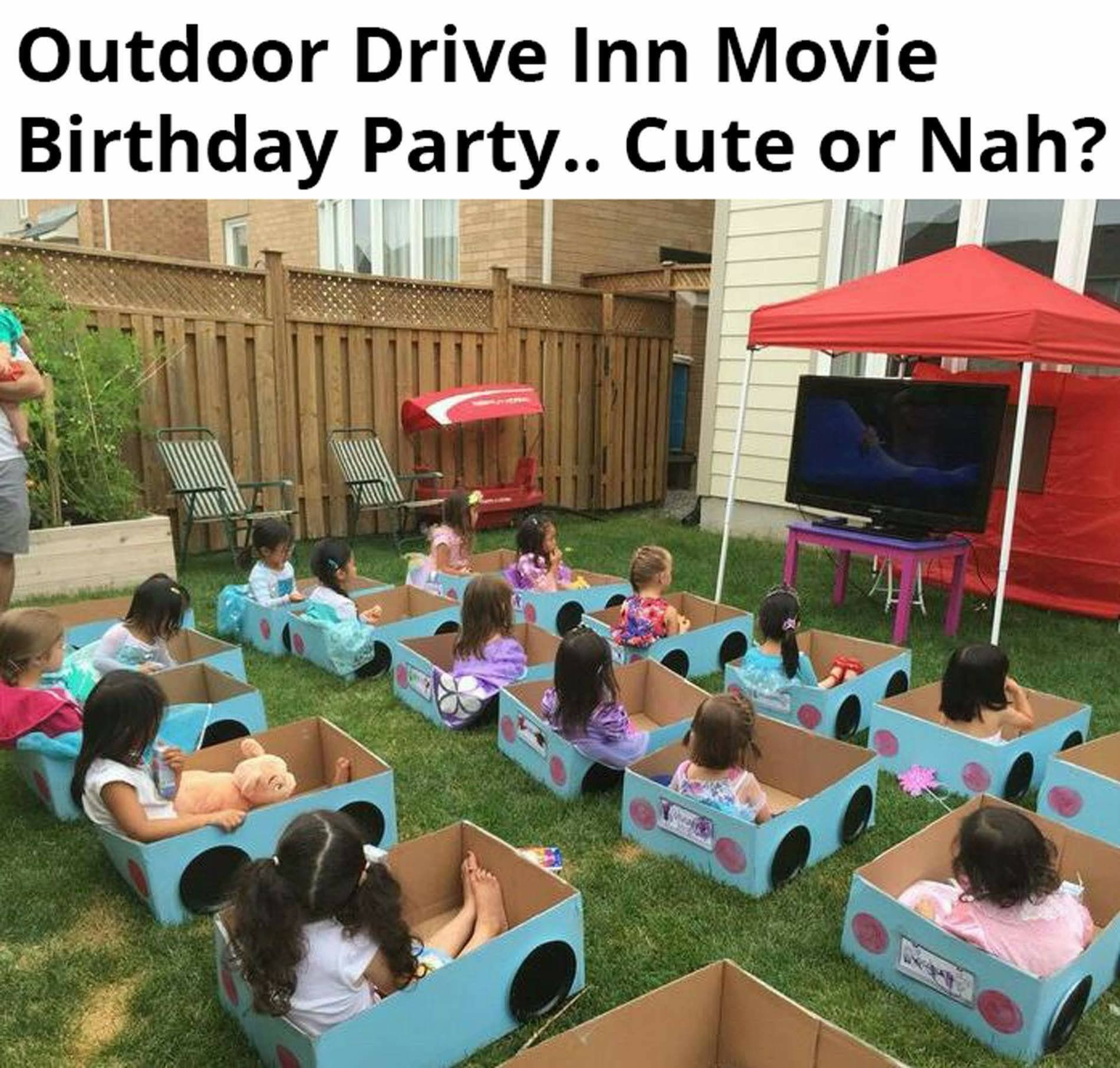 Kids Movie Birthday Party
 Outdoor movie Party