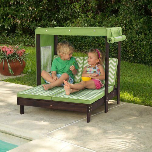 Kids Outdoor Furniture
 Double Kids Chaise Lounger Outdoor Patio Furniture Pool