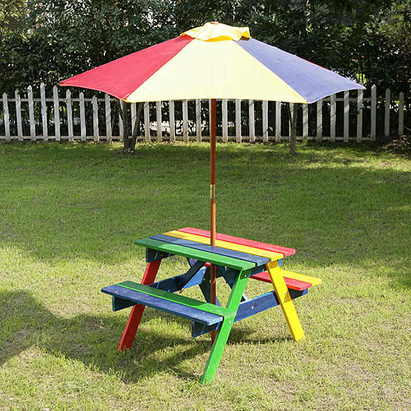 Kids Outdoor Furniture
 Kids Picnic Bench with Parasol