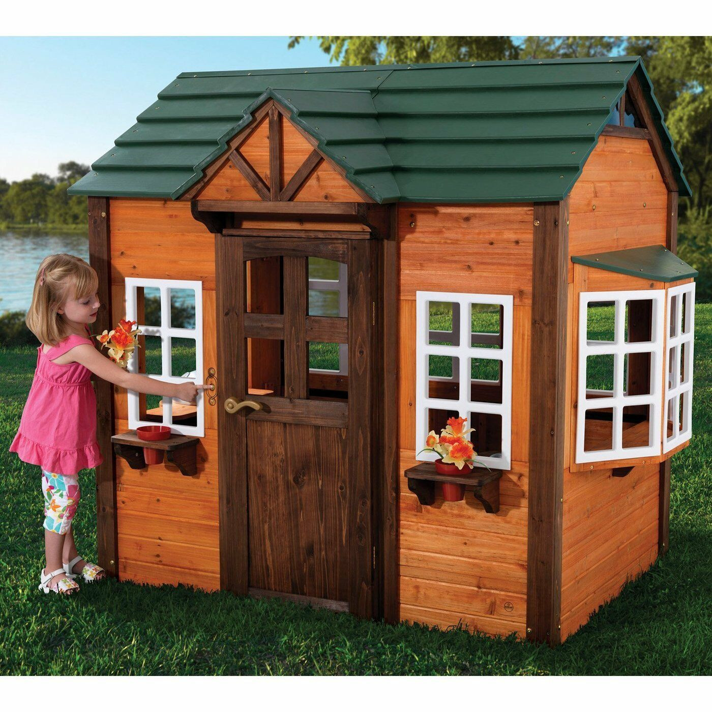 Kids Outdoor Plastic Playhouses
 Kids Outdoor Playhouse Wood Children Cottage Cedar Boys