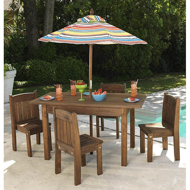 Kids Outdoor Table And Chairs
 Shop KidKraft Children s Oudoor Umbrella Furniture Set