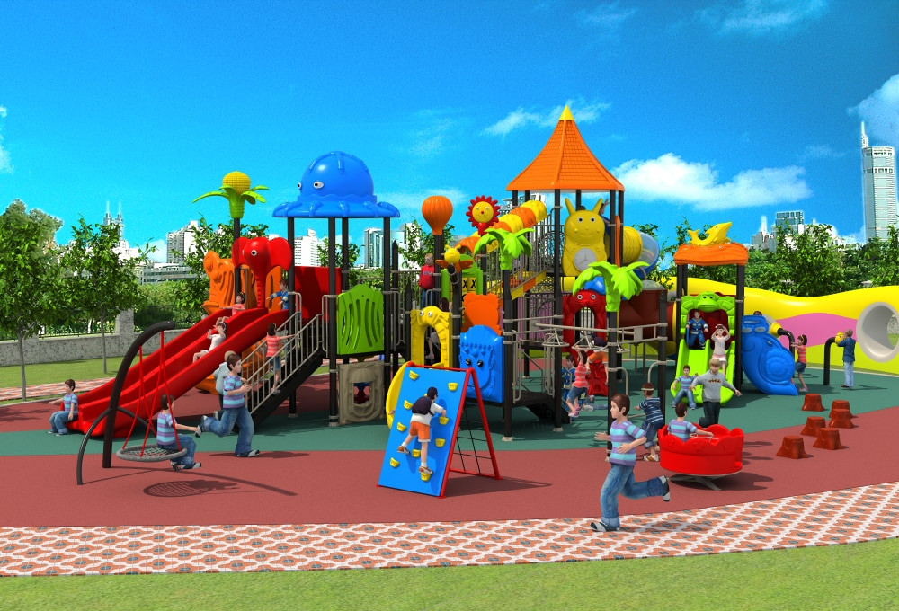 Kids Outdoors Playground
 European Standard children outdoor plastic playground for