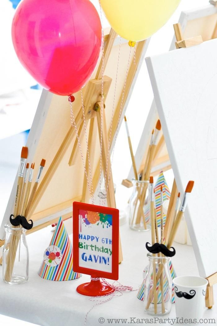 Kids Painting Party Supplies
 Colorful Art Party with tons of ideas FREE printables