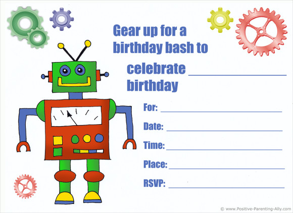 Kids Party Printables
 Free Birthday Party Invites for Kids in High Print Quality