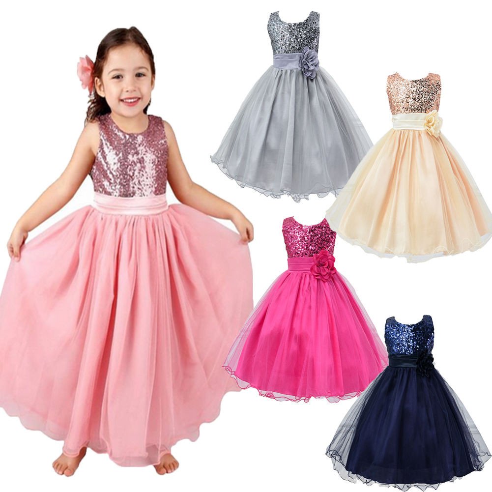 Kids Party Wear
 2016 New Summer Wedding Party Girls Dress Princess Baby