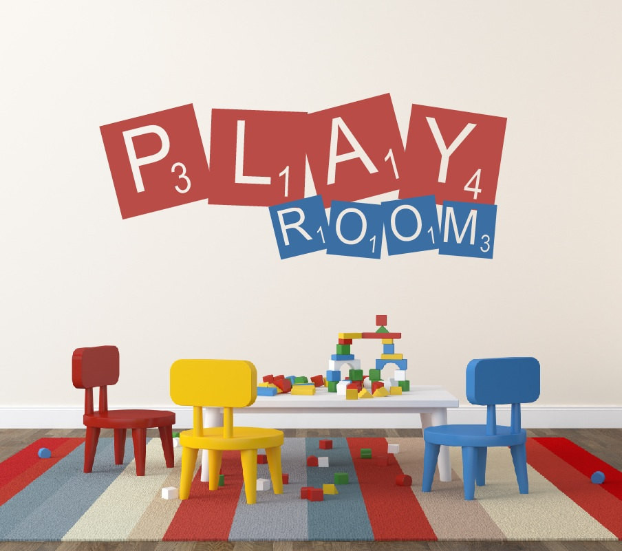 Kids Playroom Wall Decor
 Playroom Wall Decal Childrens Decor Vinyl Wall Decal