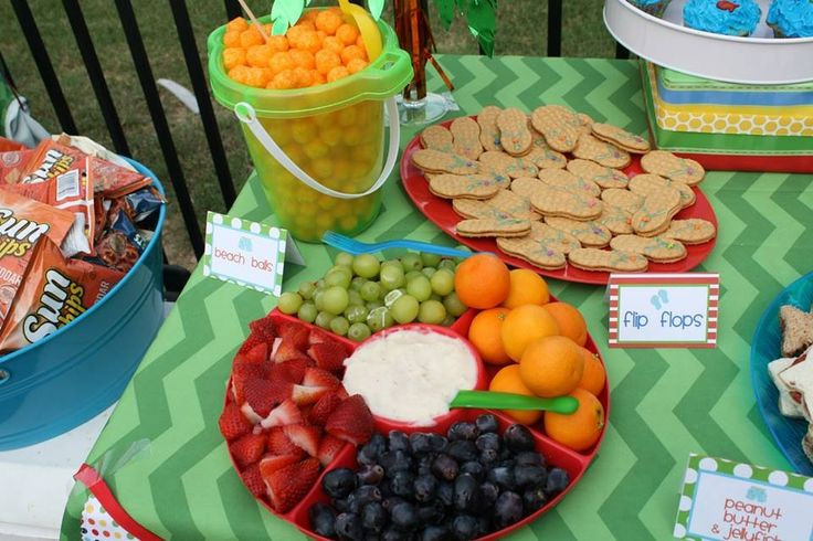 Kids Pool Party Food
 Beach ball food pool party