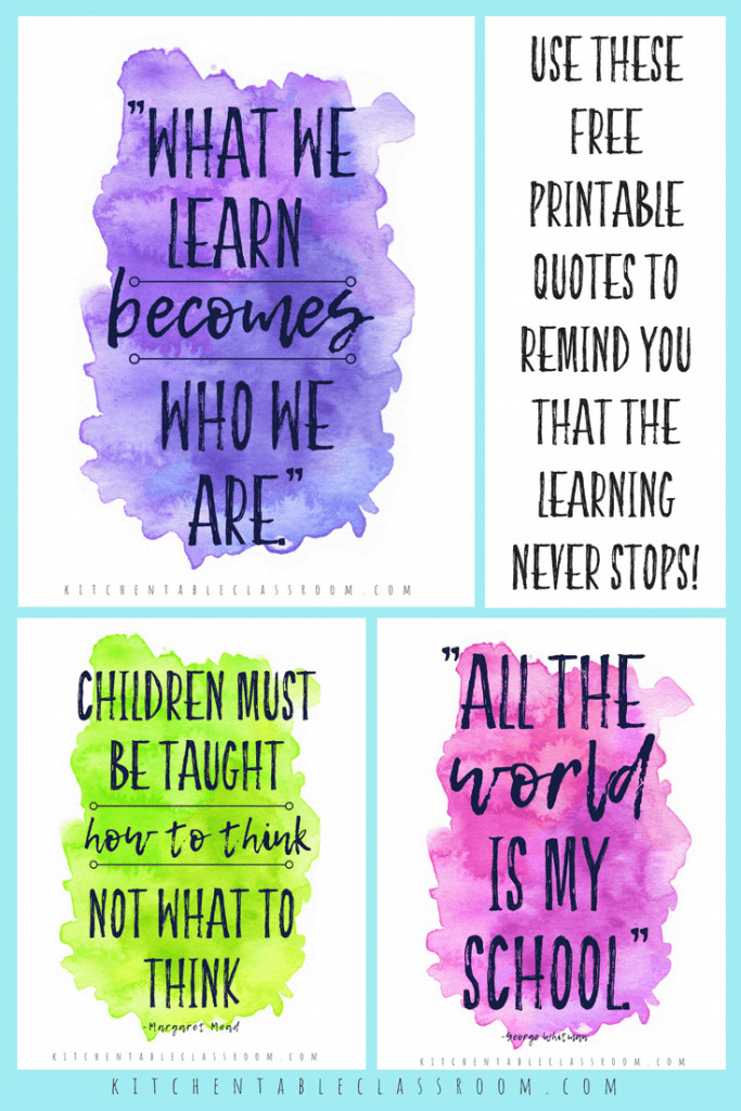 Kids Quotes About Learning
 Printable Learning Quotes Homeschool Printables for Free