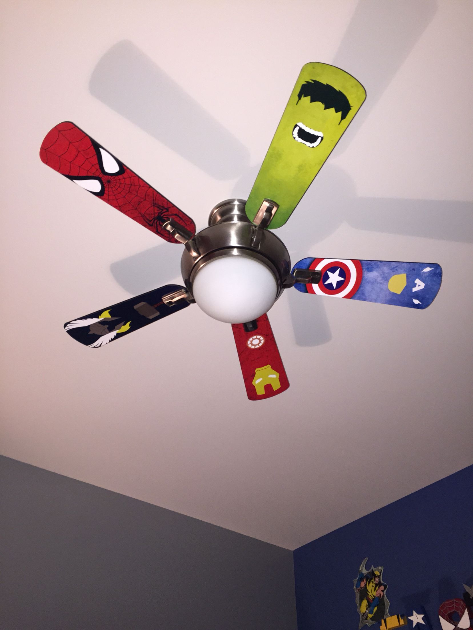 Kids Room Ceiling Fan
 Superhero ceiling fan blades Kid’s Room