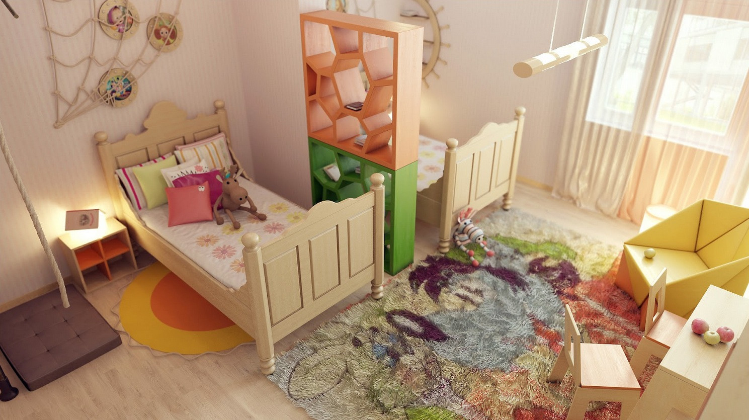 Kids Room Devider
 d childrens room divider idea