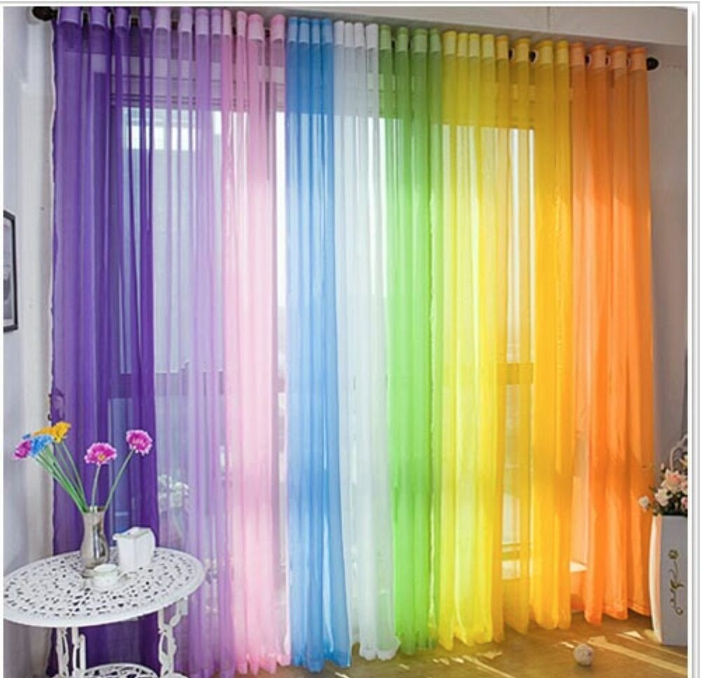 Kids Room Drapes
 Voile Sheer Curtain Customise Bedroom Window Home Diy