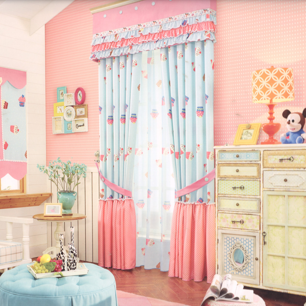 Kids Room Drapes
 Cute Pink Blackout Curtains For Kids Room No Valance